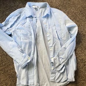 Light blue linen button up